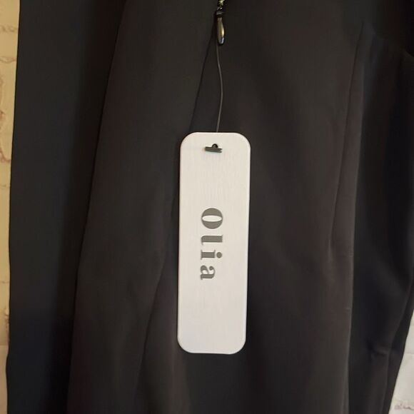 NWT OLIA Anthropologie LITTLE BLACK SHOULDER DRESS S - Picture 8 of 9